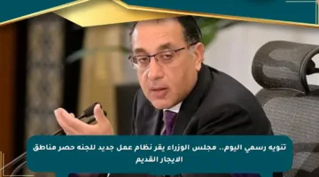 تنويه رسمي اليوم.. مجلس الوزراء يقر نظام عمل جديد للجنة حصر مناطق الإيجار القديم